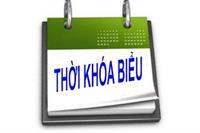 Thời khoá biểu học kỳ 2 năm học 2023 - 2024