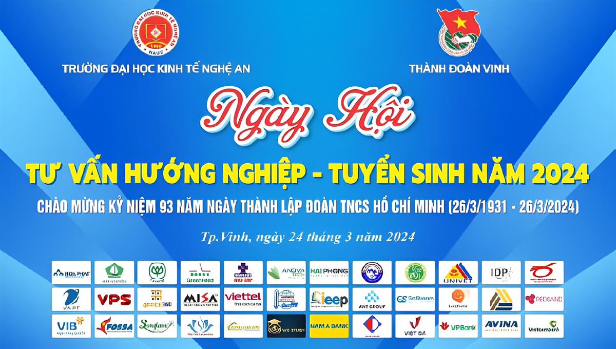 Ngày hội “Tư vấn hướng nghiệp tuyển sinh” lớn nhất năm 2024 tại Trường Đại học Kinh tế Nghệ An