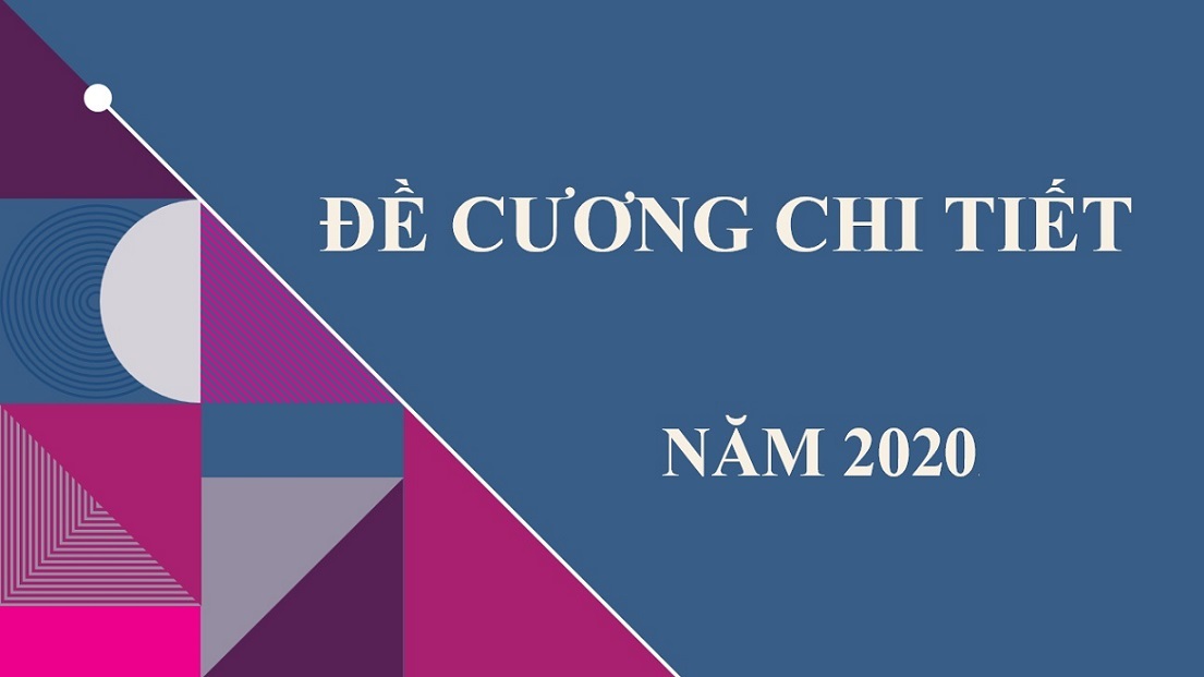 Đề cương chi tiết ngành TCNH năm 2020