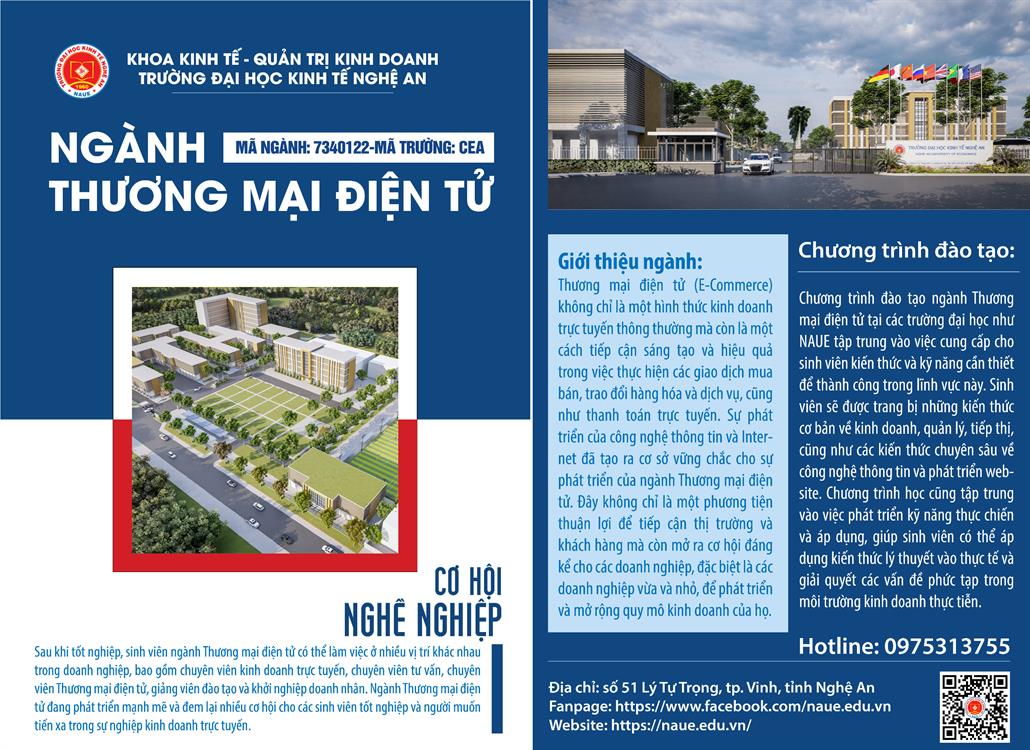 Bản mô tả chương trình đào tạo ngành Thương mại điện tử