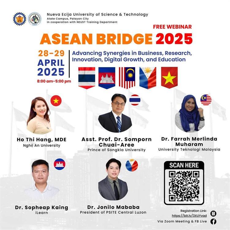 Giảng viên Trường Đại học Nghệ An tham dự chuỗi hội thảo trực tuyến ASEAN BRIDGE 2025