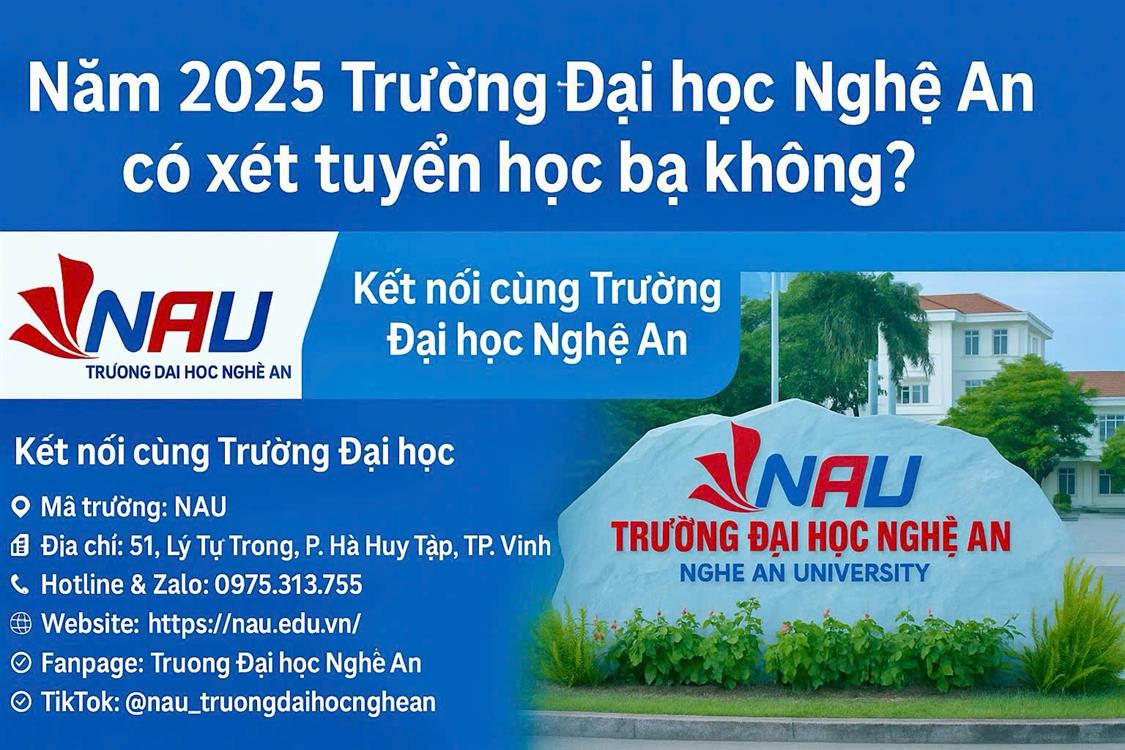 Năm 2025 trường Đại học Nghệ An có xét tuyển học bạ không?