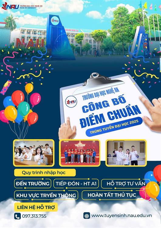 HÂN HOAN CHÀO ĐÓN TÂN SINH VIÊN K12 SAU KHI TRƯỜNG ĐẠI HỌC NGHỆ AN CÔNG BỐ ĐIỂM CHUẨN