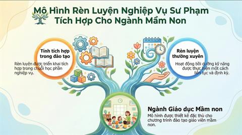 MÔ HÌNH RÈN LUYỆN TÍCH HỢP TRONG CHUỖI HỌC PHẦN  “RÈN LUYỆN NGHIỆP VỤ SƯ PHẠM THƯỜNG XUYÊN” NGÀNH GIÁO DỤC MẦM NON