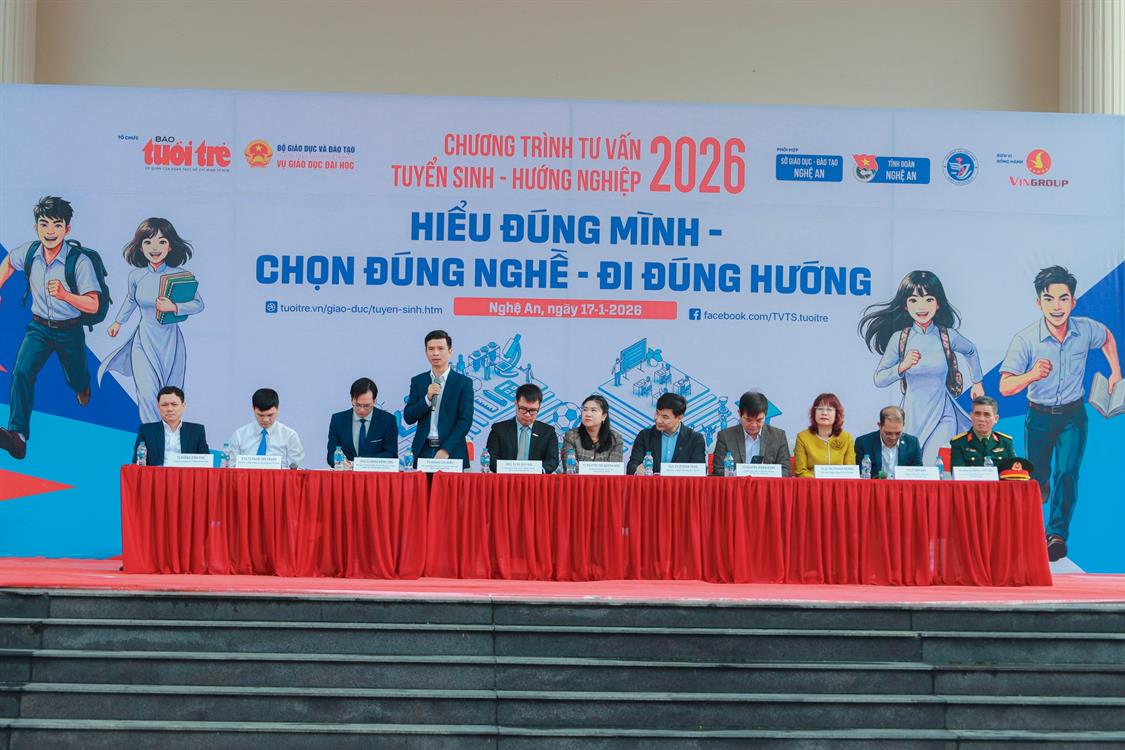 TRƯỜNG ĐẠI HỌC NGHỆ AN THAM GIA CHƯƠNG TRÌNH  TƯ VẤN TUYỂN SINH – HƯỚNG NGHIỆP 2026 DO BÁO TUỔI TRẺ TỔ CHỨC