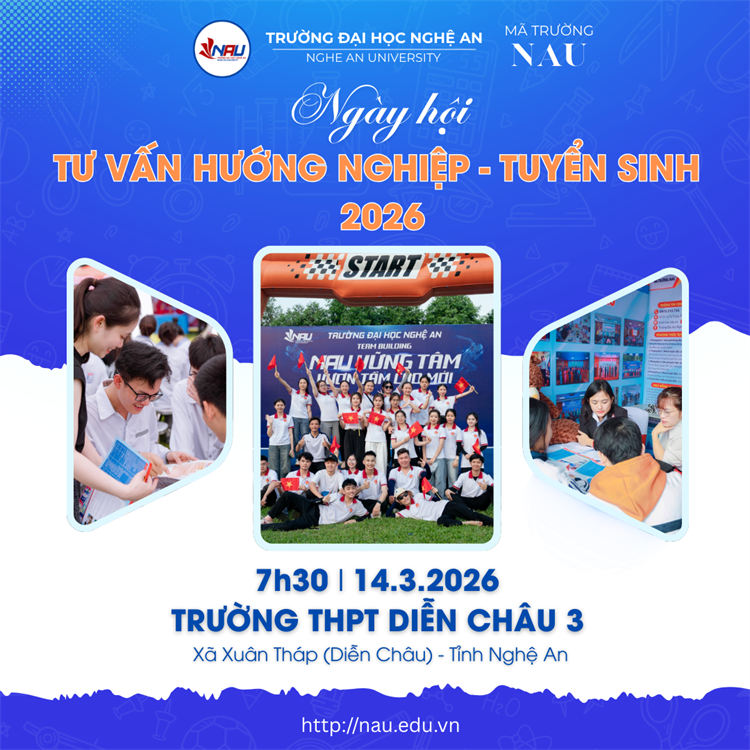 NAU đến với học sinh Diễn Châu - Quỳnh Lưu: Cùng mở cánh cửa tương lai 2026