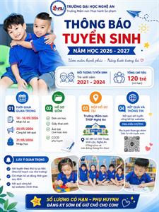 Kế hoạch tuyển sinh năm học 2026 - 2027