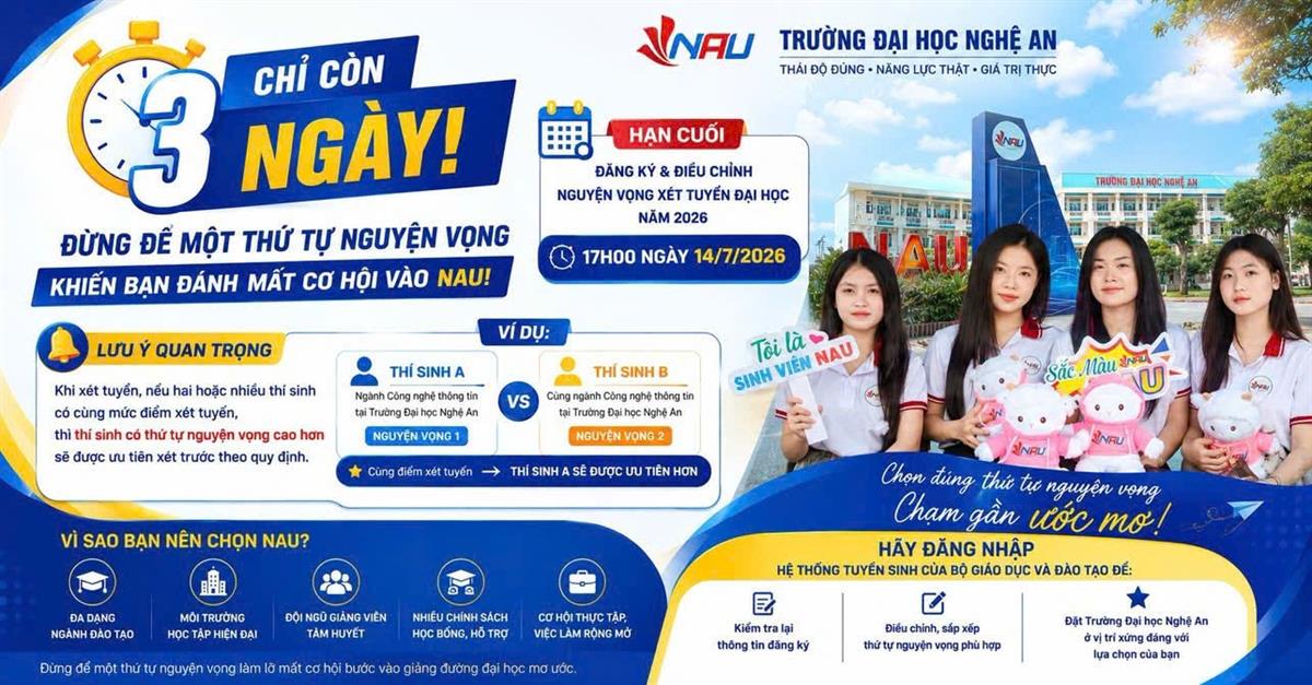 CHỈ CÒN 03 NGÀY!