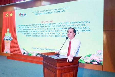 Hội nghị viên chức, người lao động trường Đại học Nghệ An, năm học 2026 - 2027