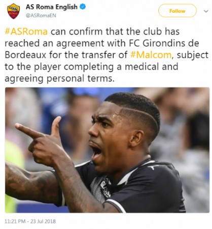 Barca nẫng tay trên cầu thủ vừa được AS Roma công bố