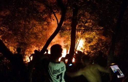 Nghệ An: Hai vụ cháy rừng xảy ra liên tiếp trong đêm