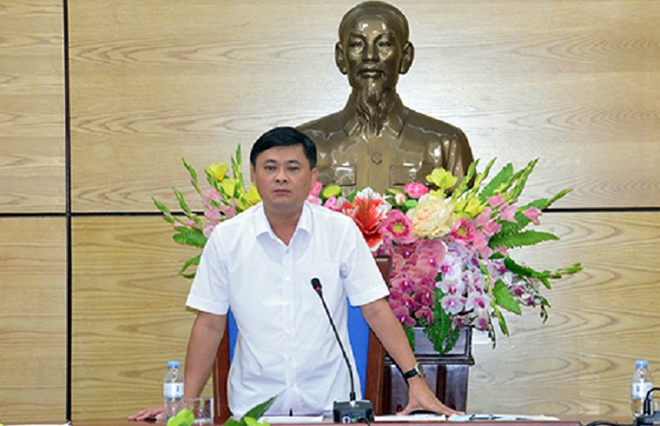 Chủ tịch UBND tỉnh Nghệ An Thái Thanh Quý tại cuộc họp ngày 5/8. (Ảnh: Nghean.gov.vn)