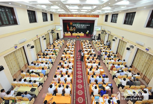 Quang cảnh kỳ họp thứ 6, HĐND tỉnh Nghệ An