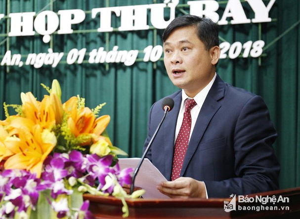 Đồng chí Thái Thanh Quý phát biểu nhận nhiệm vụ