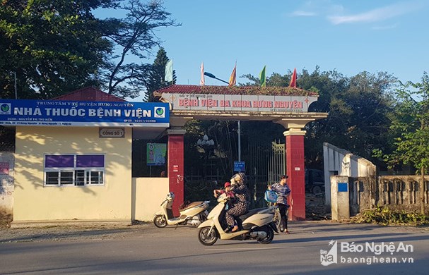 Trung tâm Y tế huyện Hưng Nguyên, nơi xảy ra sự việc