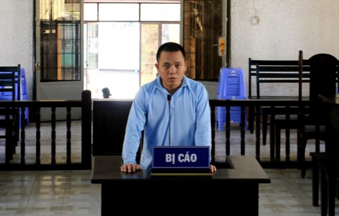 Bị cáo Trần Ngọc Minh tại phiên tòa.