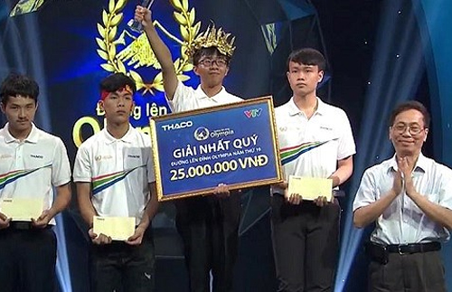Nguyễn Bá Vinh về nhất cuộc thi quý với 260 điểm. Ảnh chụp màn hình
