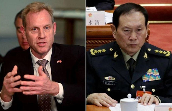 Sự hiện diện của hai quan chức đứng đầu Bộ Quốc phòng của Mỹ (trái) và Trung Quốc (phải) đang được giới quan sát rất chú ý tại Đối thoại Shangri-la 2019 (Ảnh: Reuters).