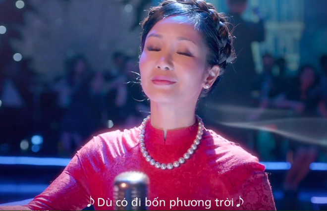 Ca sĩ Hồng Nhung thể hiện ca khúc chế lời bài hát Nhớ về Hà Nội trong quảng cáo.