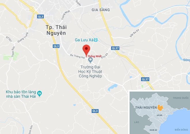 map thainguyen sinhvien
